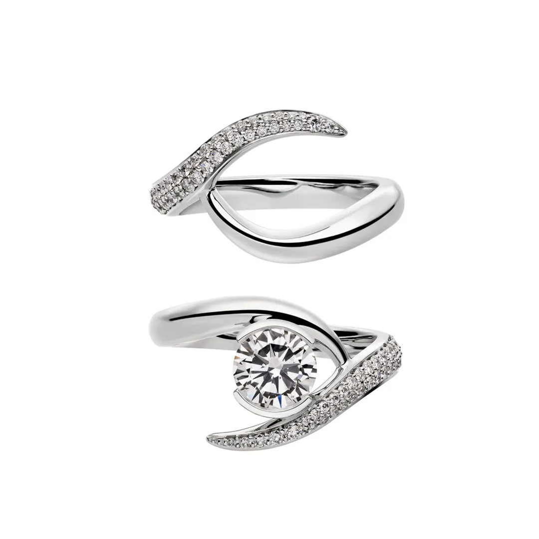 Entwined Rapture75 Engagement Ring - 18ct White Gold & 0.91ct Diamond