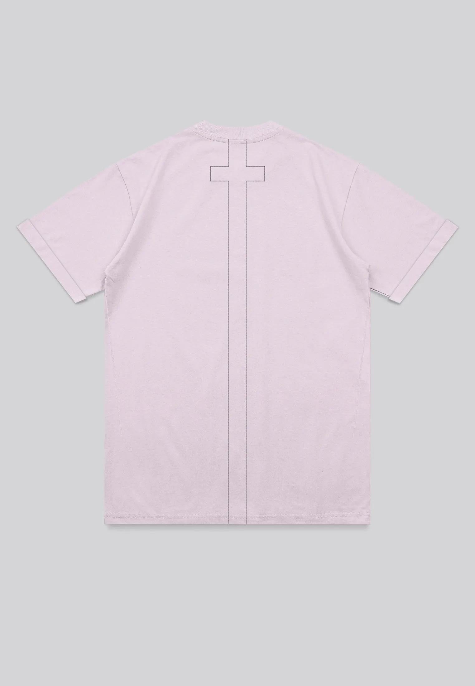 ESSENTIAL ROLLED CUFF T-SHIRT PALE PINK