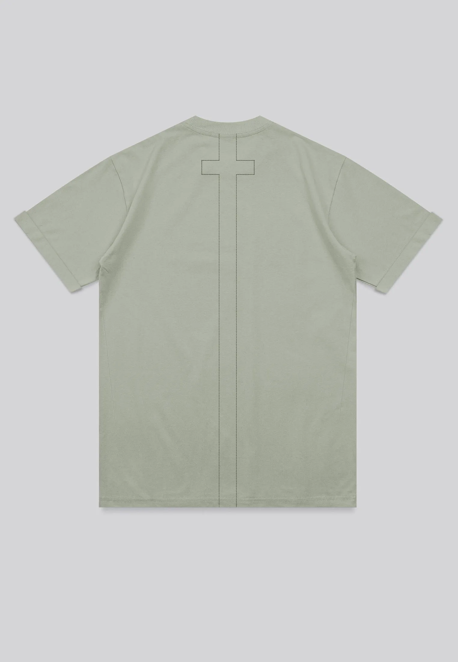 ESSENTIAL ROLLED CUFF T-SHIRT SOFT KHAKI