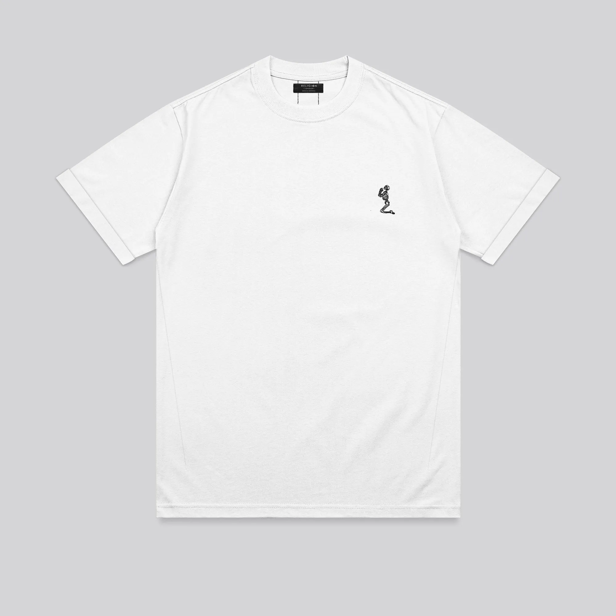 ESSENTIAL ROLLED CUFF T-SHIRT WHITE