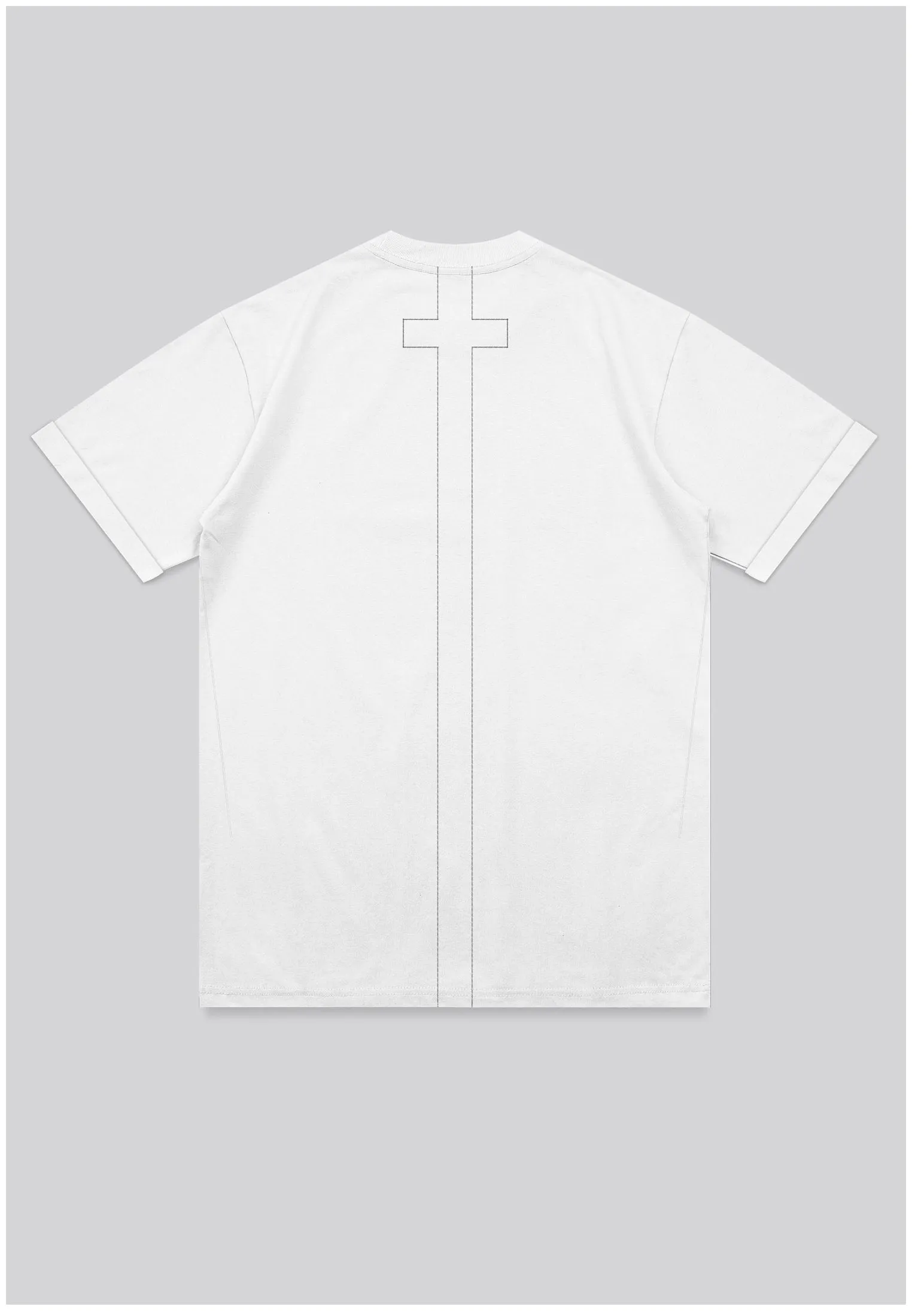 ESSENTIAL ROLLED CUFF T-SHIRT WHITE