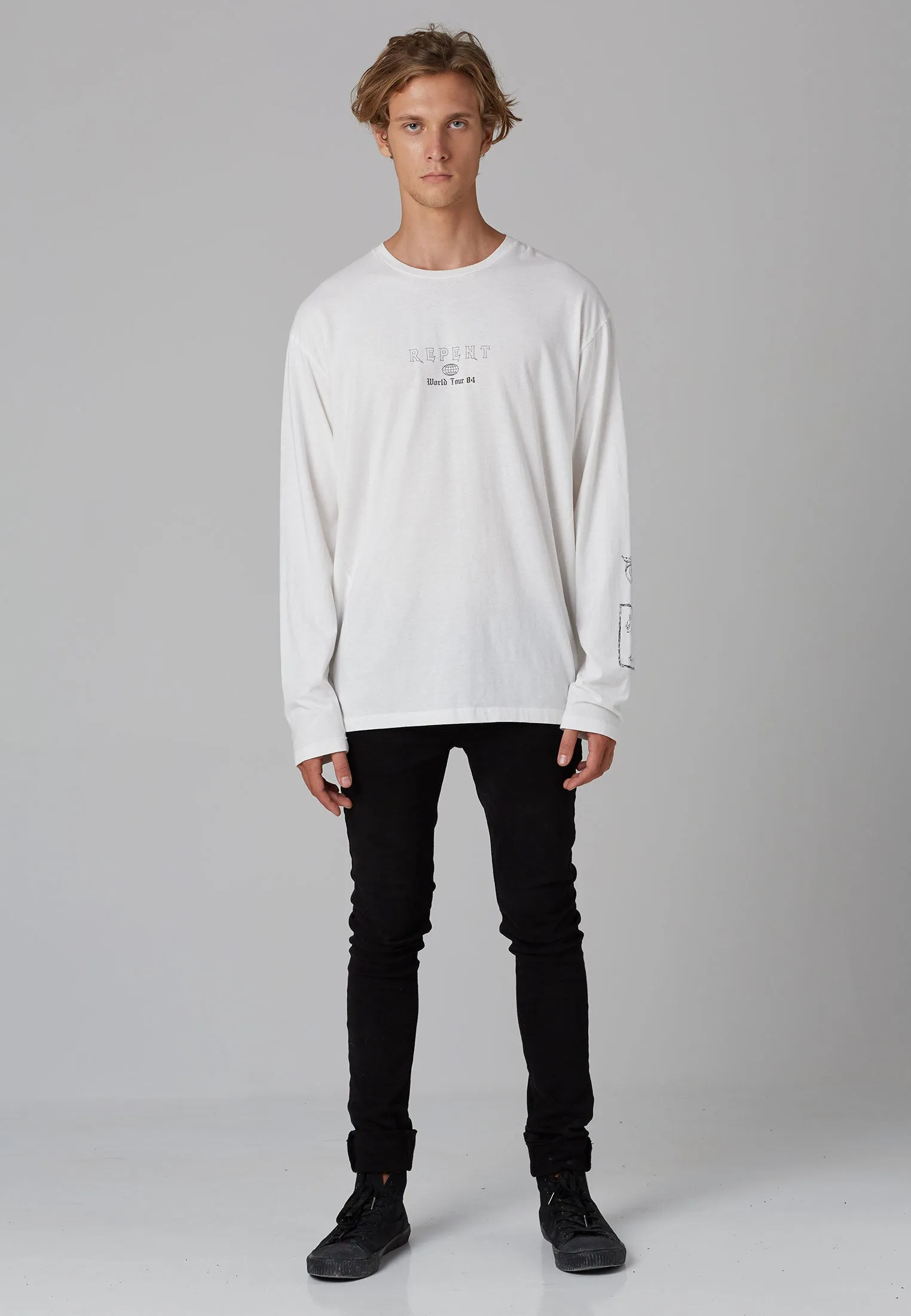 EXPLICIT LS T-SHIRT VINTAGE OFF WHITE