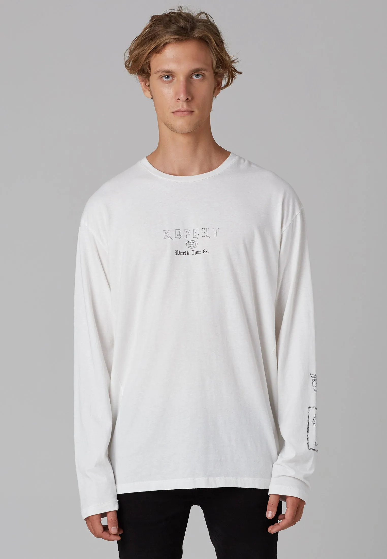 EXPLICIT LS T-SHIRT VINTAGE OFF WHITE