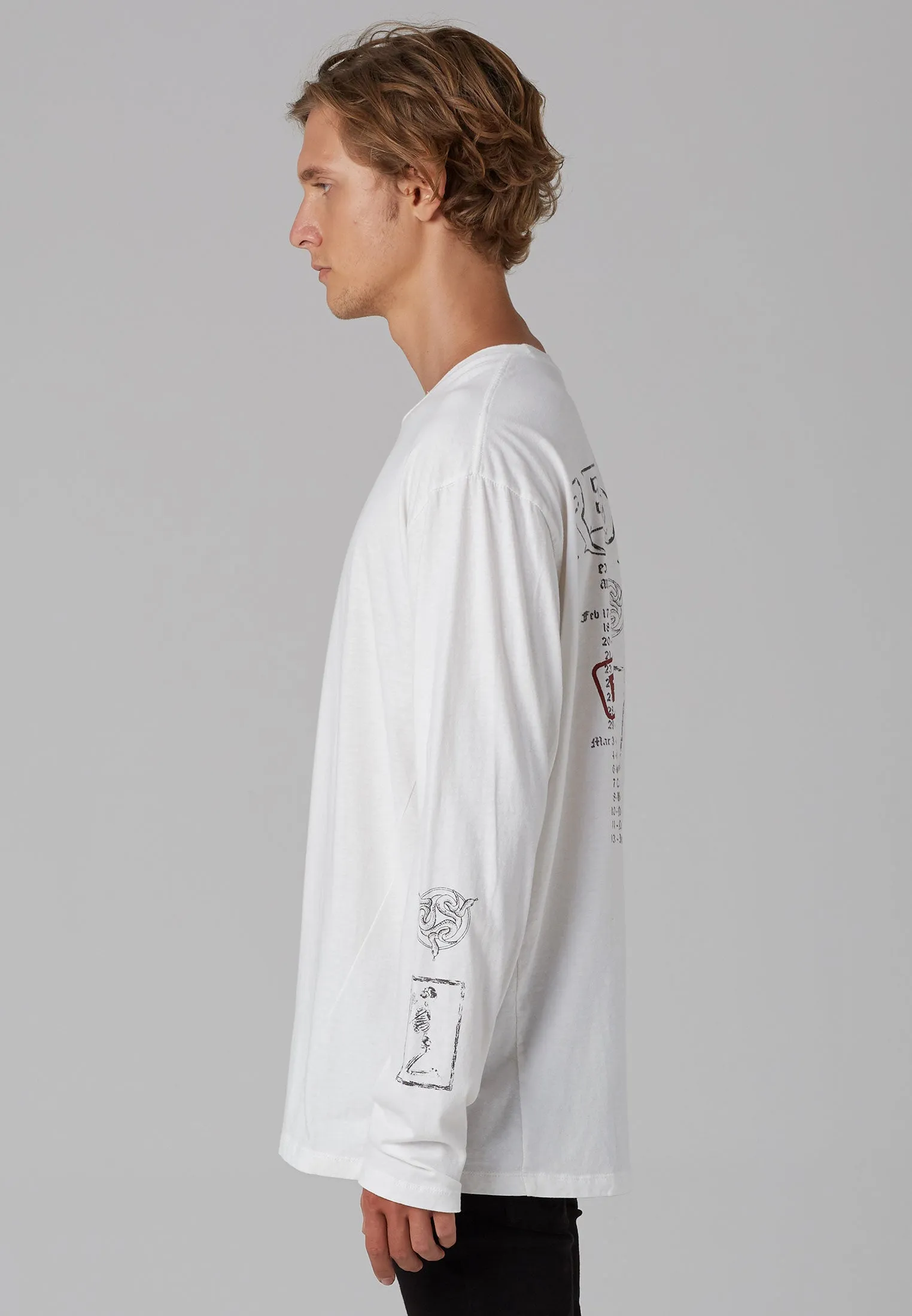 EXPLICIT LS T-SHIRT VINTAGE OFF WHITE