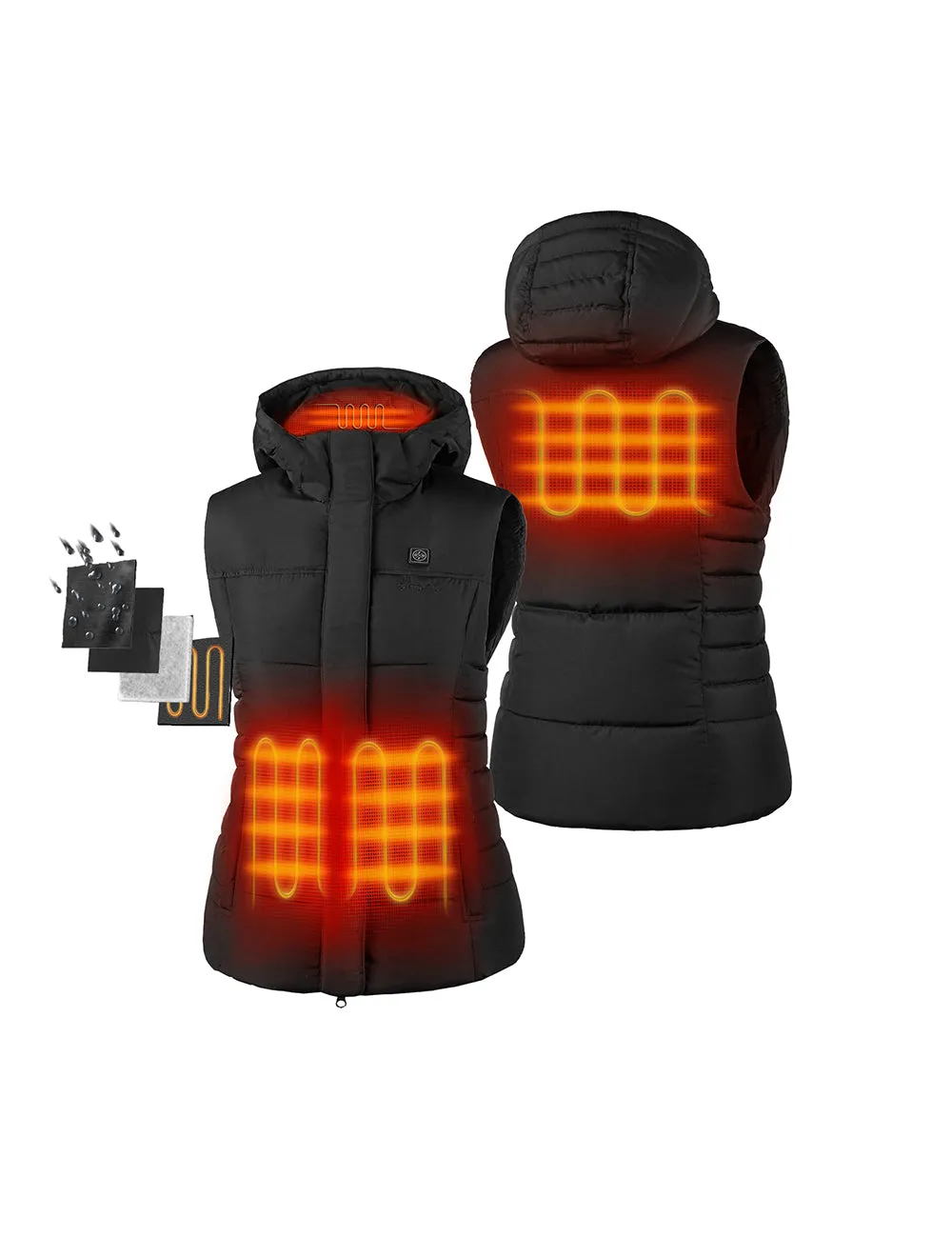 Final Sale - Women's Heated Down Vest - Slim Fit (with B19G Battery)