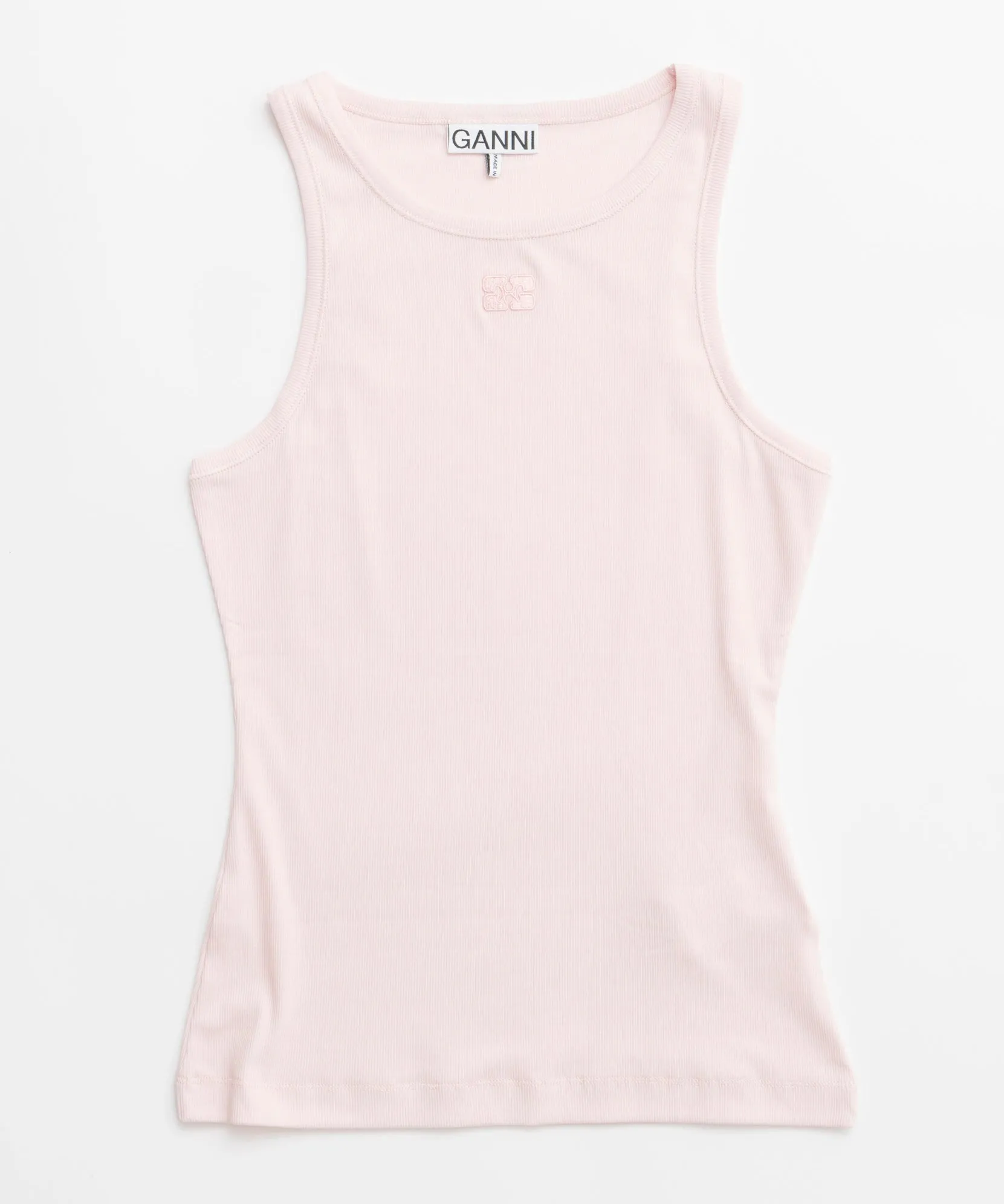 【GANNI】Soft Cotton Rib Tank Top