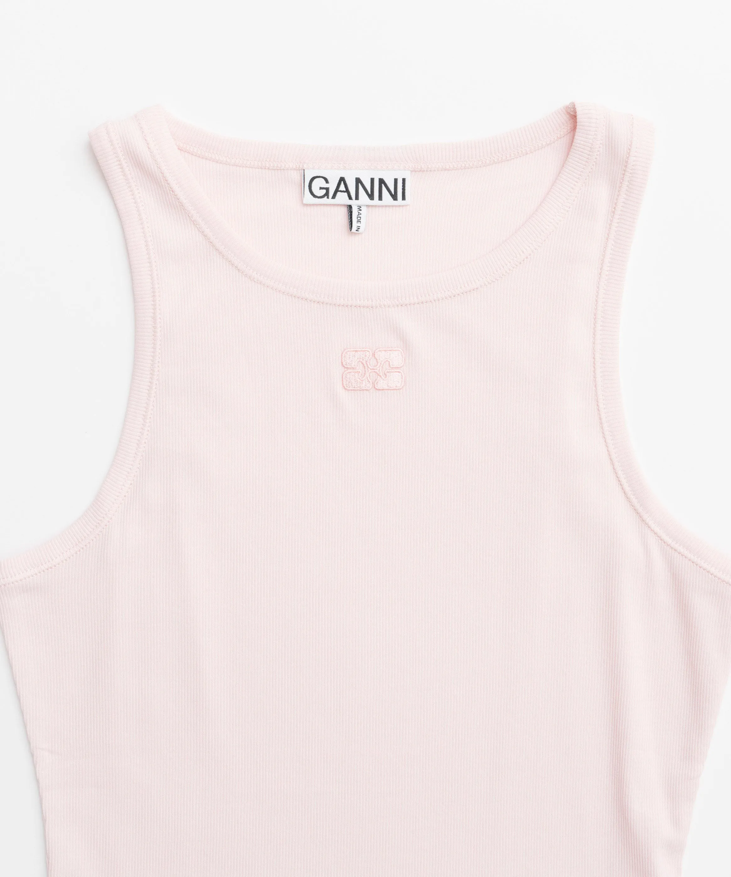 【GANNI】Soft Cotton Rib Tank Top