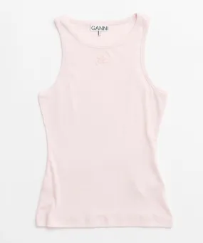 【GANNI】Soft Cotton Rib Tank Top