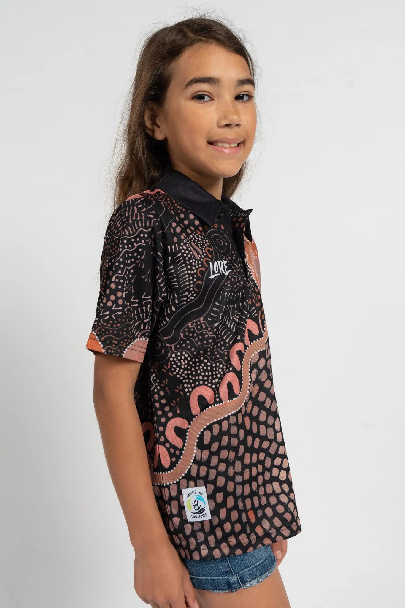 Gathering On Country Recycled UPF50  Kids Polo Shirt