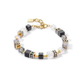 GeoCUBE® Precious statement bracelet gold-black