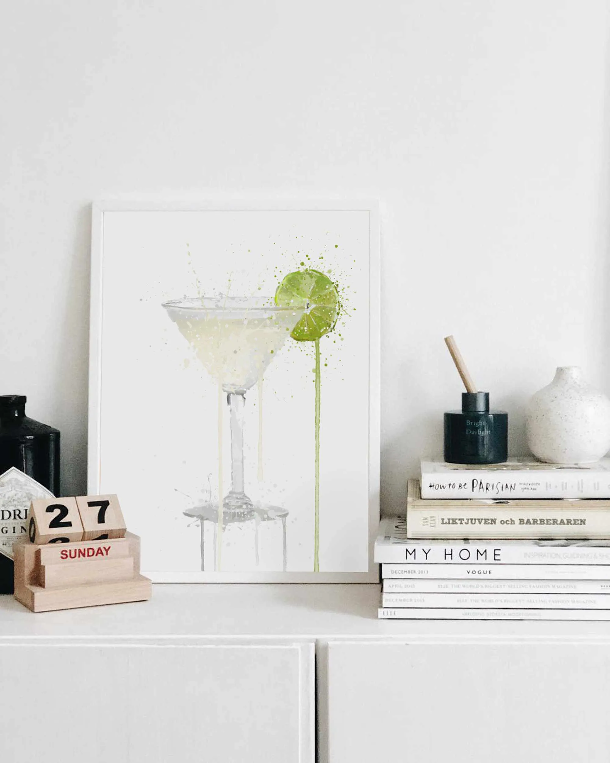 Gin Gimlet Cocktail Wall Art Print