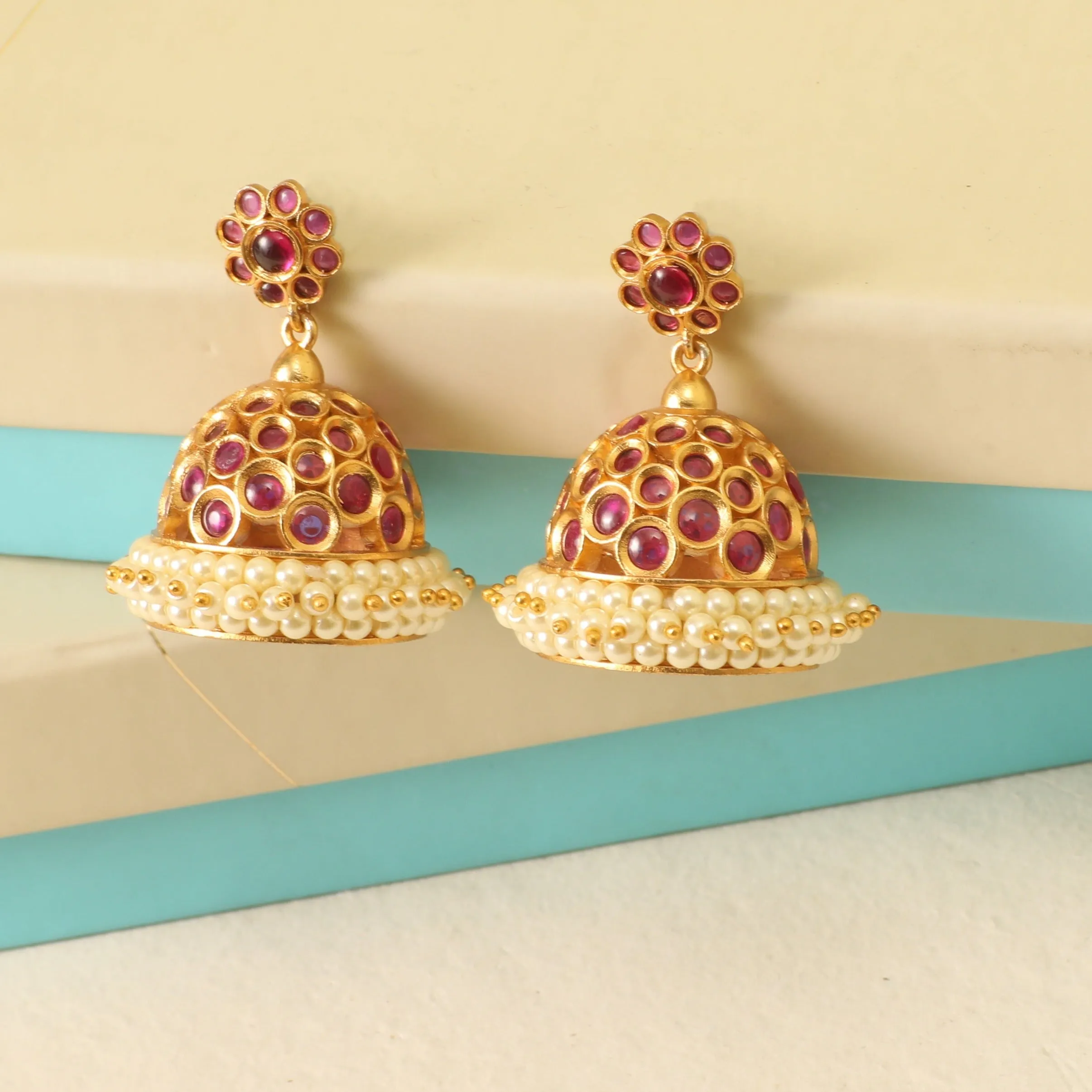 Gitika Antique Jhumka Earrings