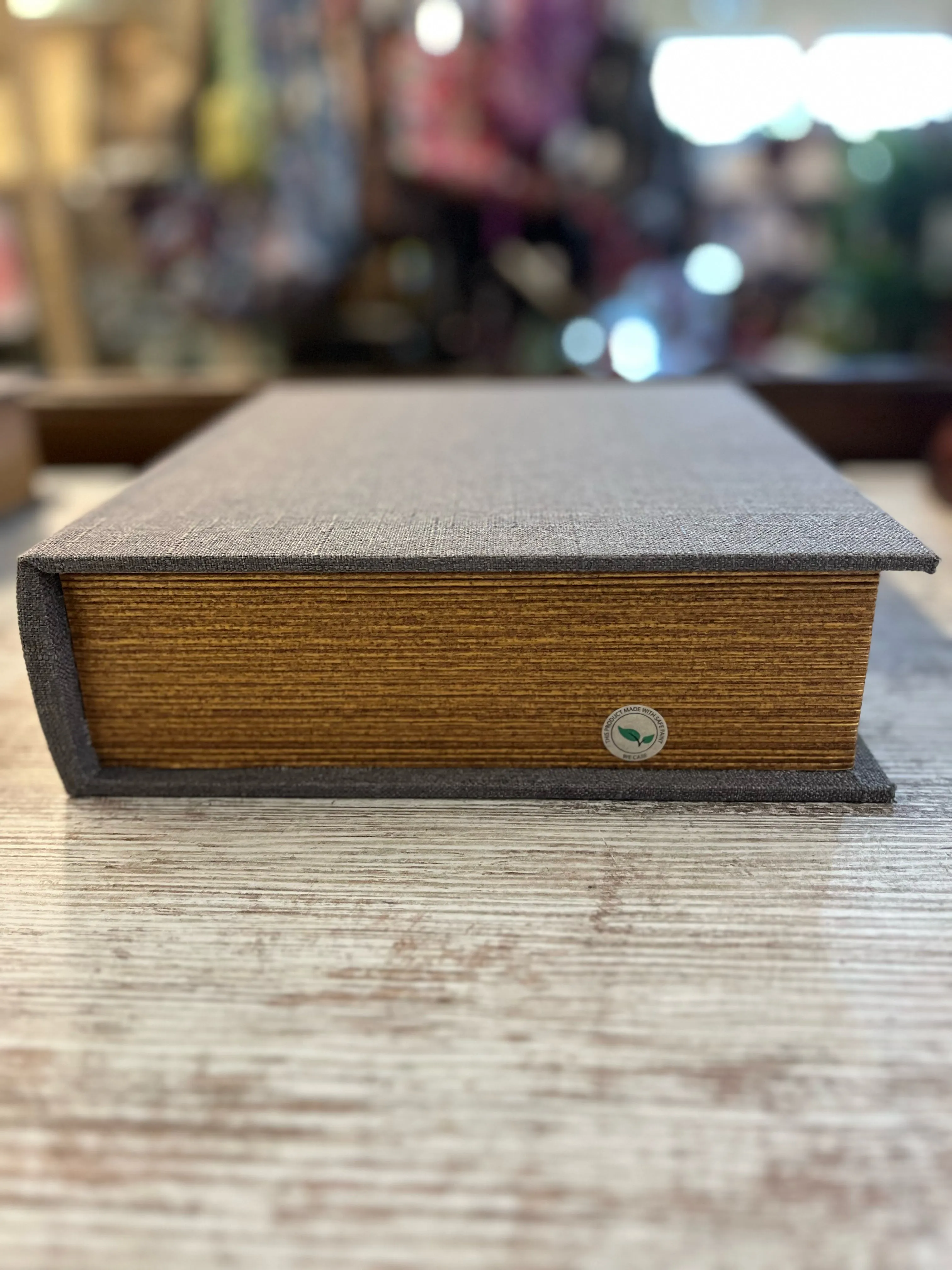 Gray Canvas Book Box