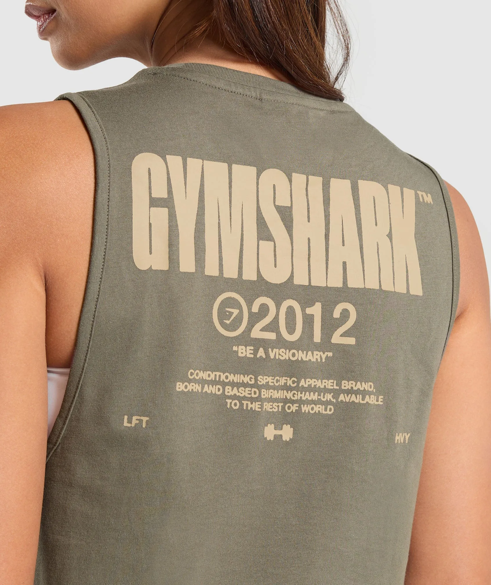 Gymshark Be a Visionary Tank - Camo Brown