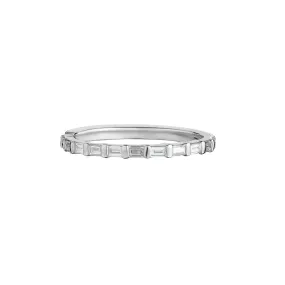 HALF & HALF BAGUETTE & ROUND DIAMOND ETERNITY BAND