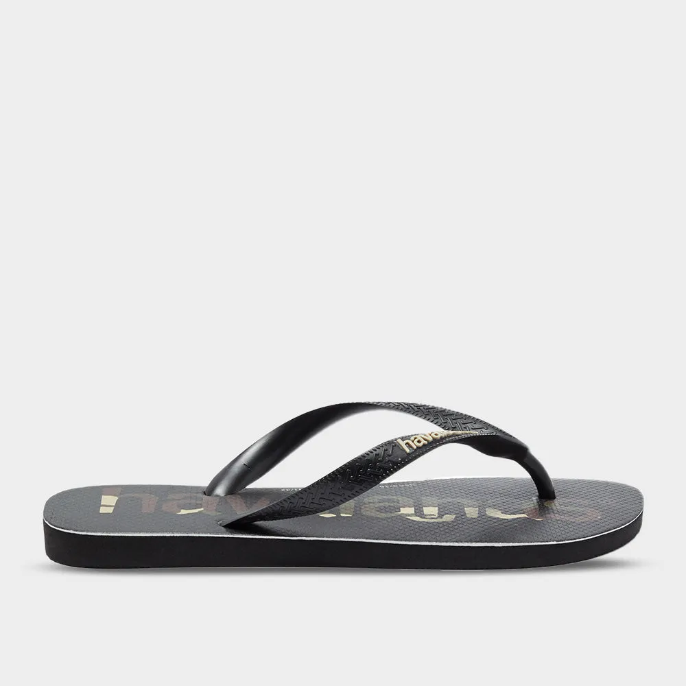 Havaianas Unisex Top Logomania Sandal Black/Multi _ 183489 _ Black