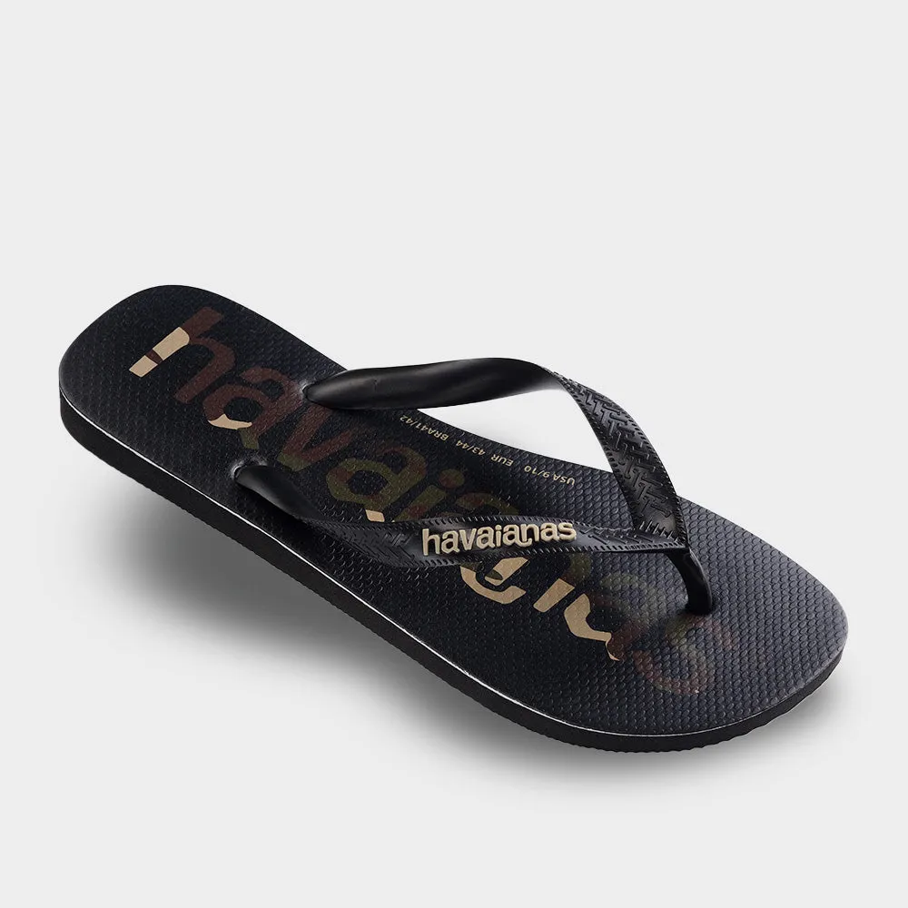 Havaianas Unisex Top Logomania Sandal Black/Multi _ 183489 _ Black