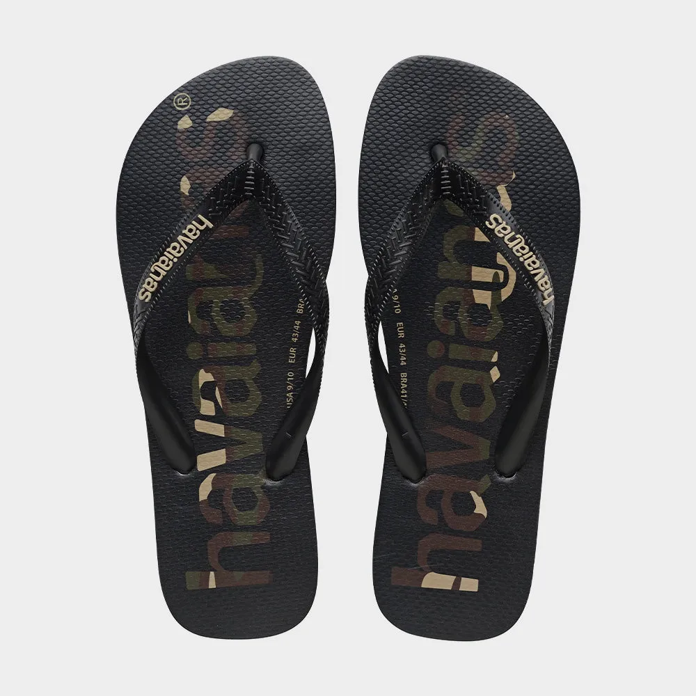 Havaianas Unisex Top Logomania Sandal Black/Multi _ 183489 _ Black