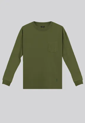 HEAVYWEIGHT LS POCKET T-SHIRT ARMY GREEN