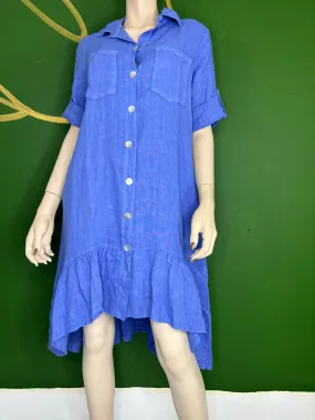 Hi-Low Button Up Dress