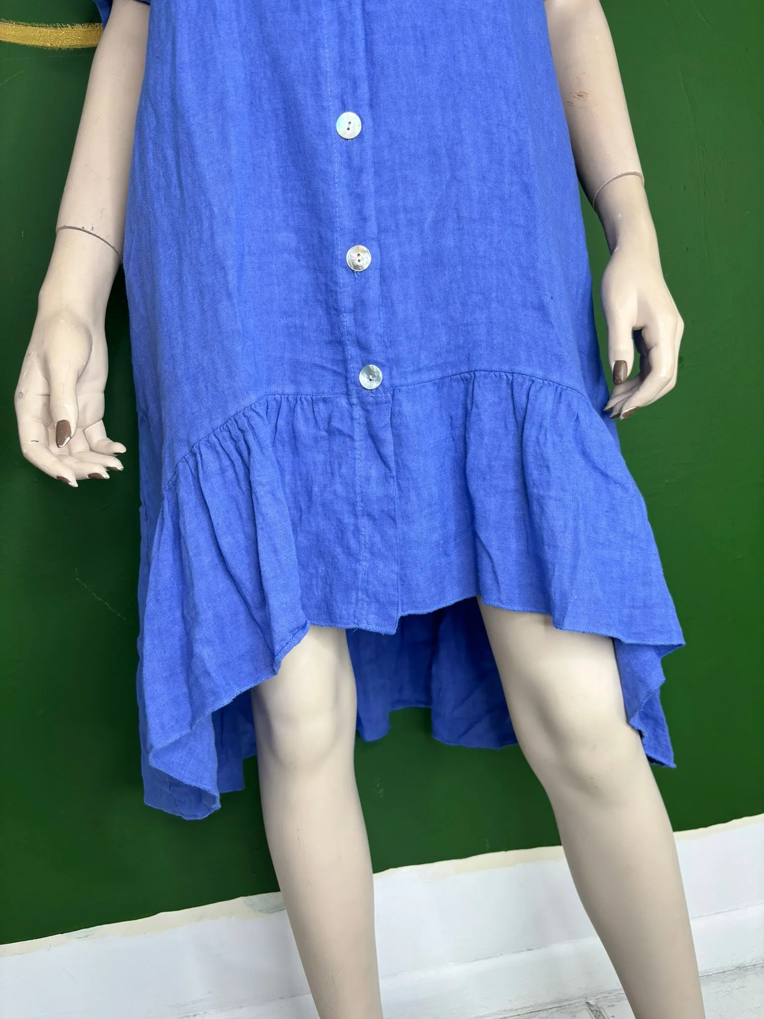 Hi-Low Button Up Dress