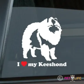 I Love My Keeshond Sticker