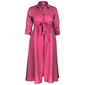 IS Louisa fit & Flare Button Dress Mauve