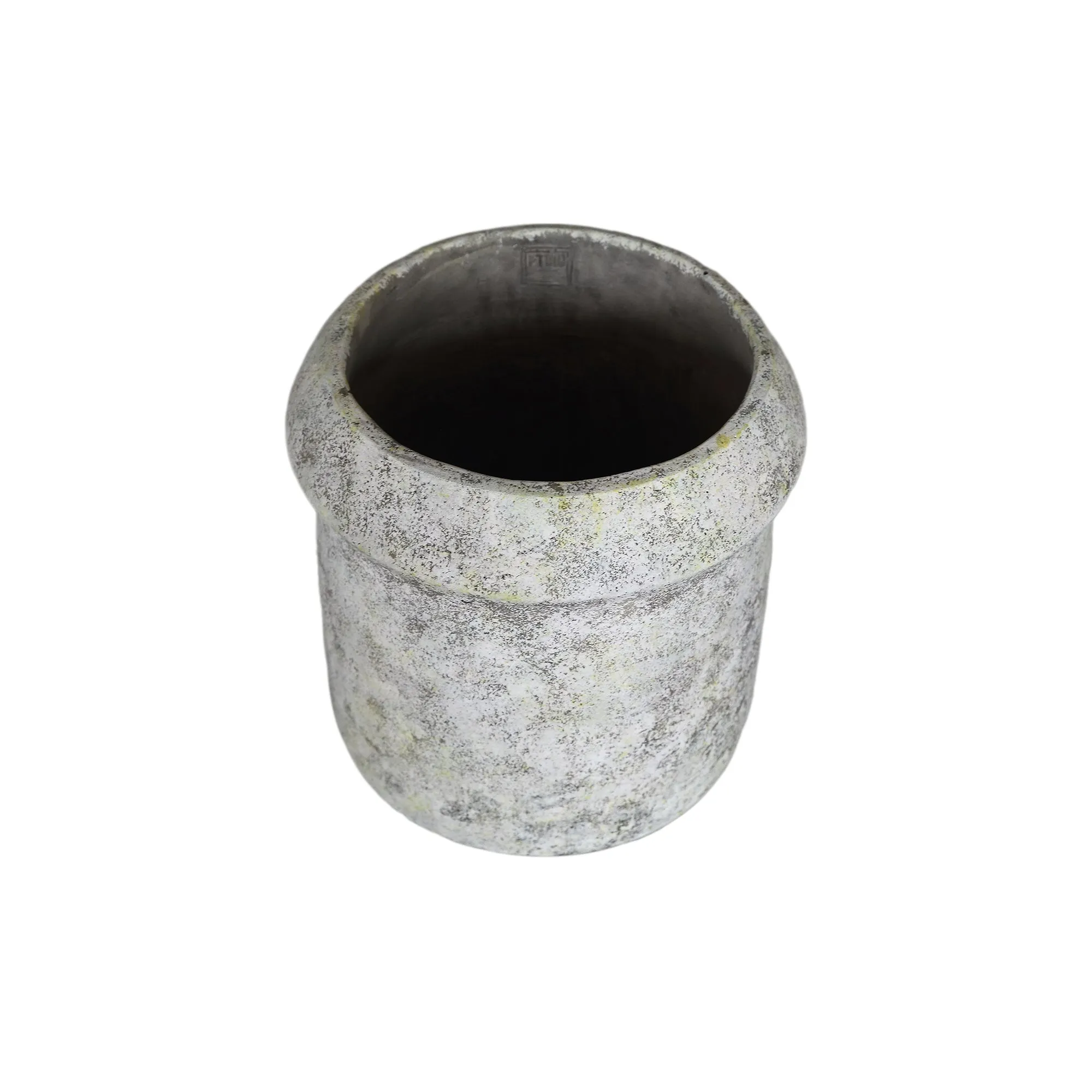 Large Cement Pot With Wide Top