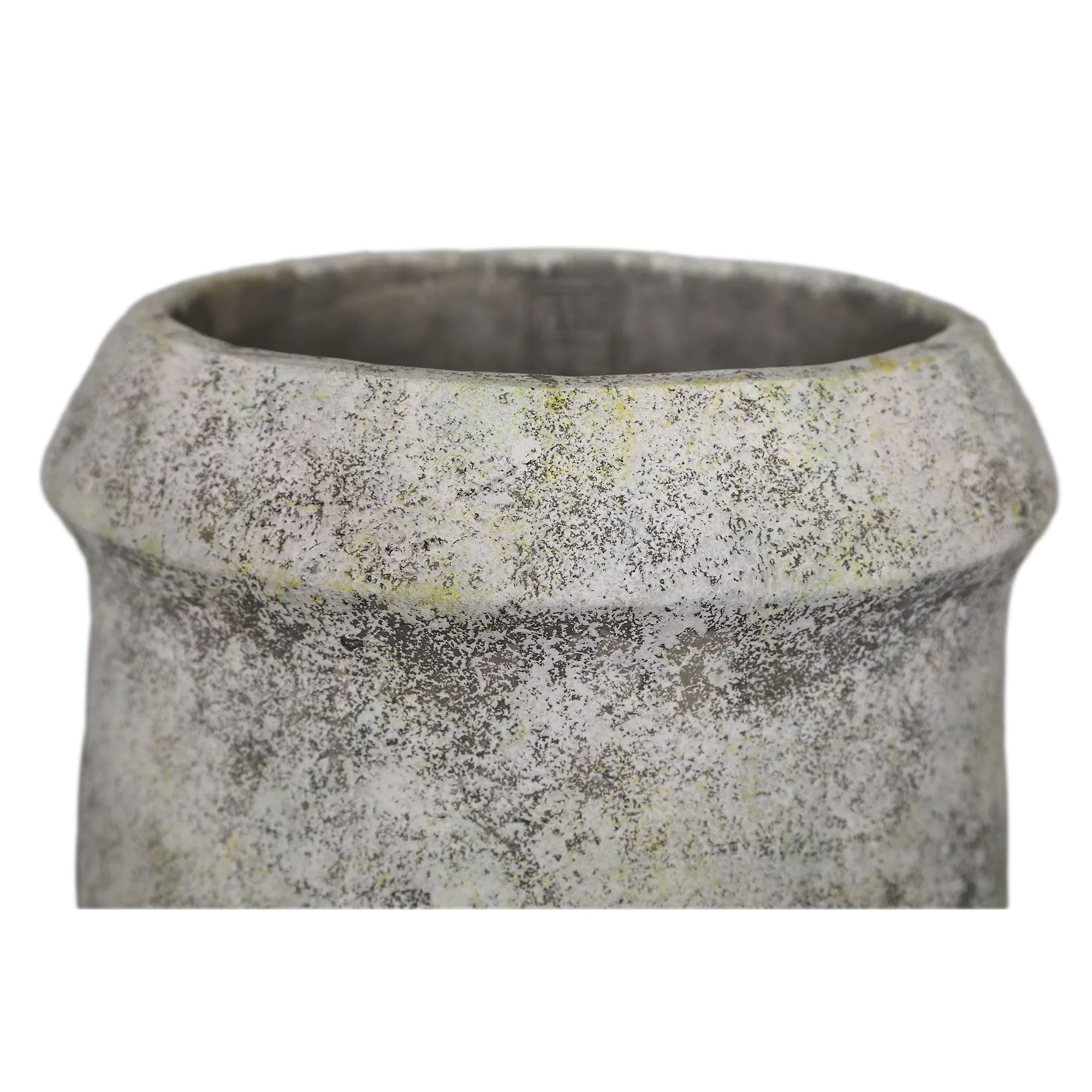 Large Cement Pot With Wide Top