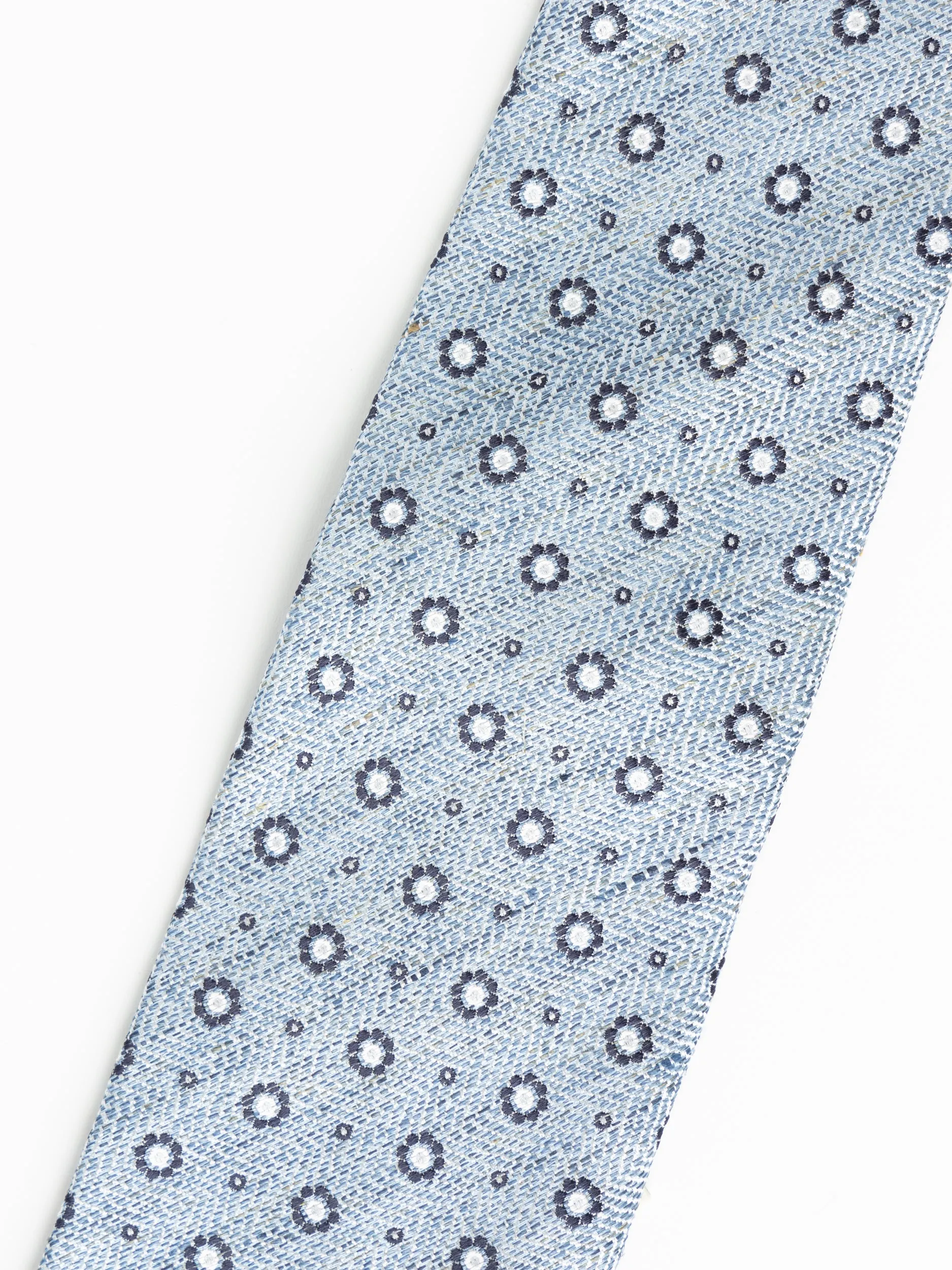 Light Blue Dotted Floweret Tie