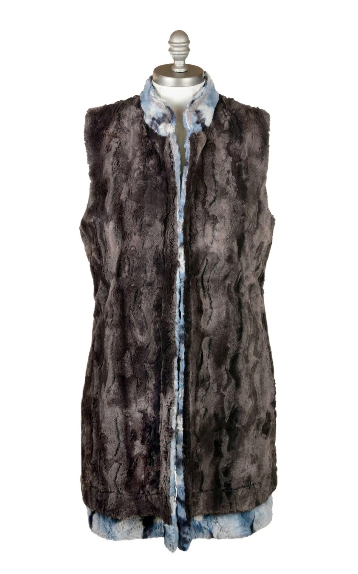 Mandarin Vest - Cascade Luxury Faux Furs