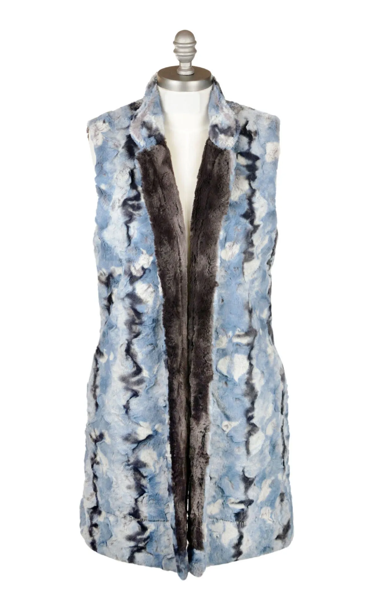 Mandarin Vest - Cascade Luxury Faux Furs