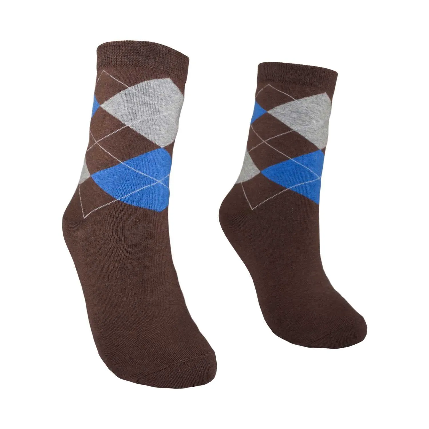 Men's Argyle Design Fashion Crew Socks