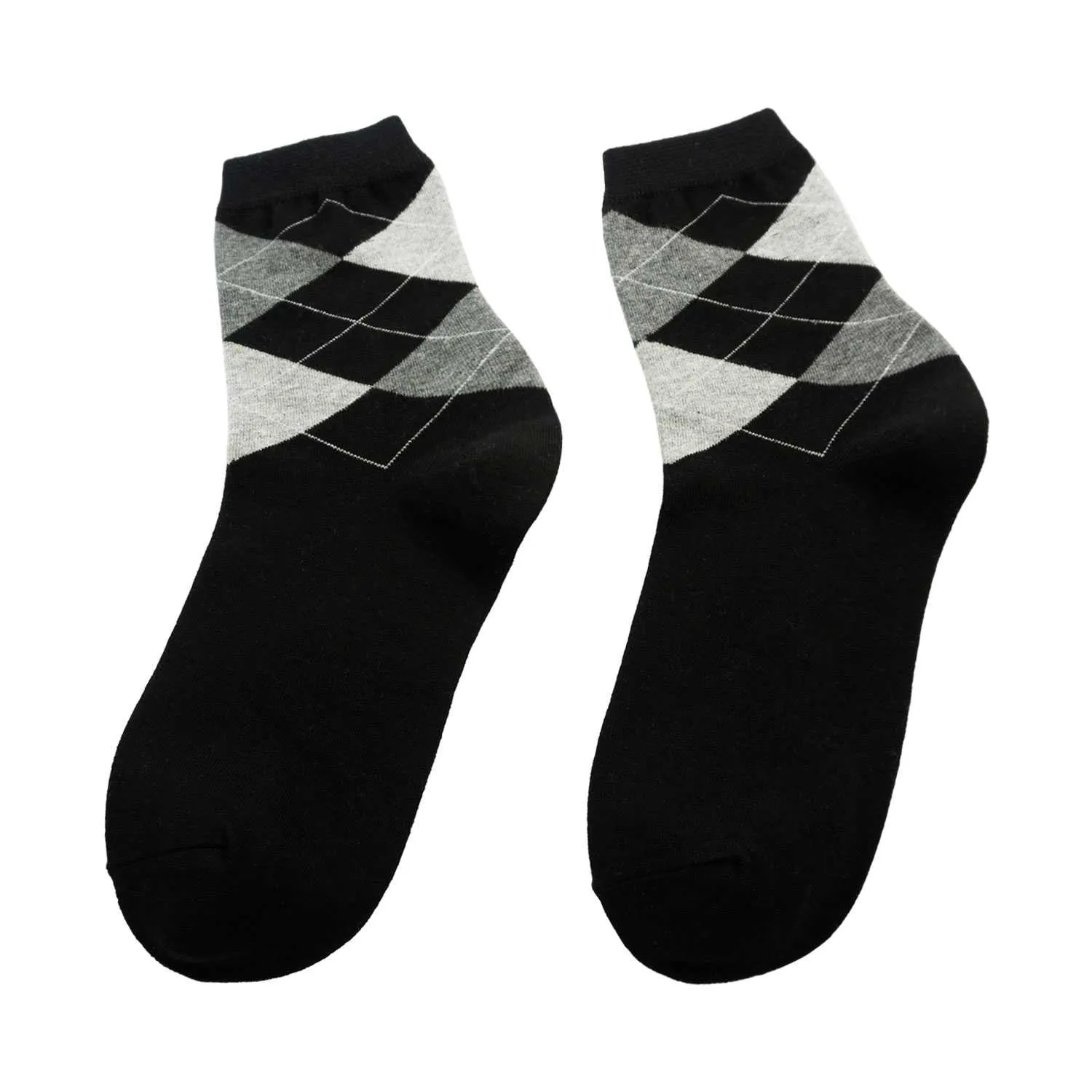 Men's Argyle Design Fashion Crew Socks