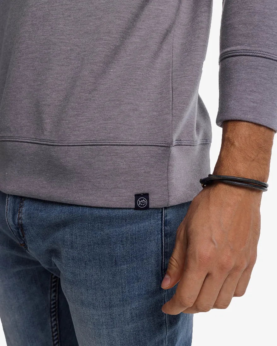 Mens Longsleeve Lockley Interlock Heather Crew