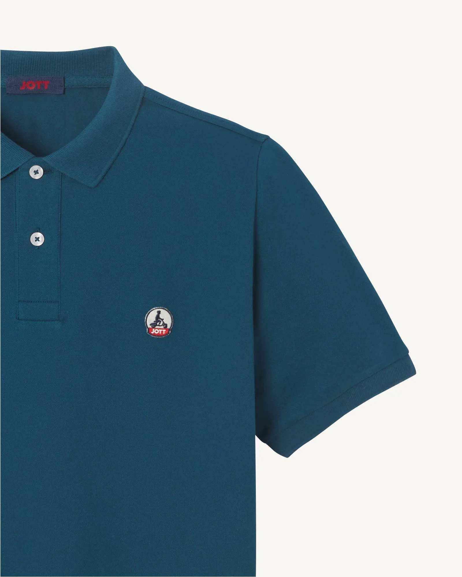 Metal blue Marbella polo shirt in organic cotton