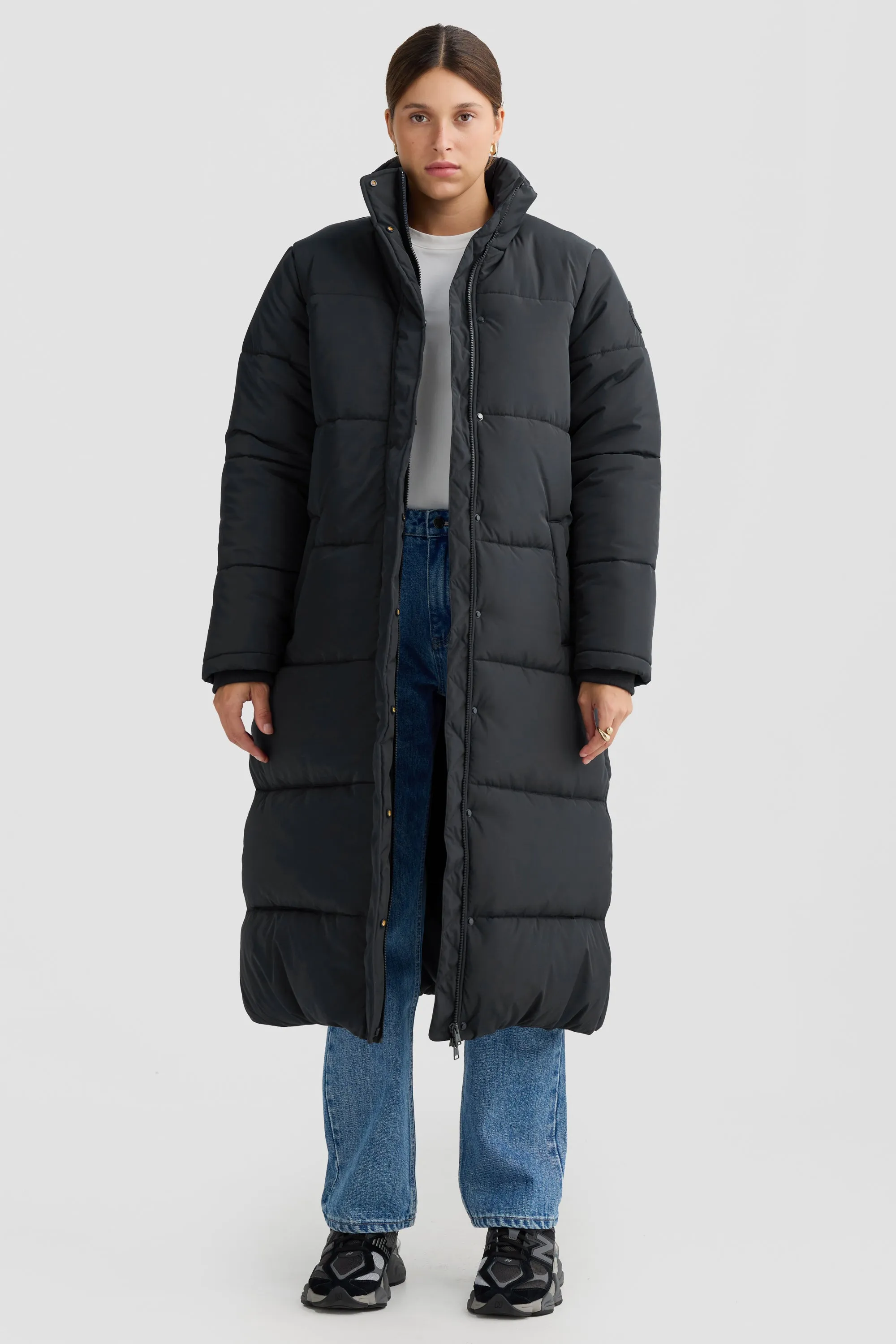 Monty Longline Puffer Jacket Black