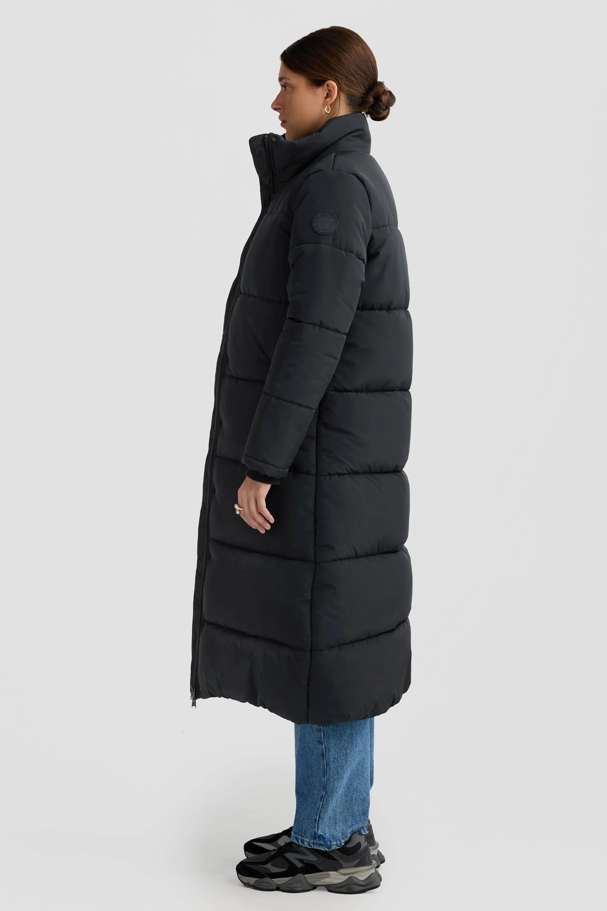 Monty Longline Puffer Jacket Black