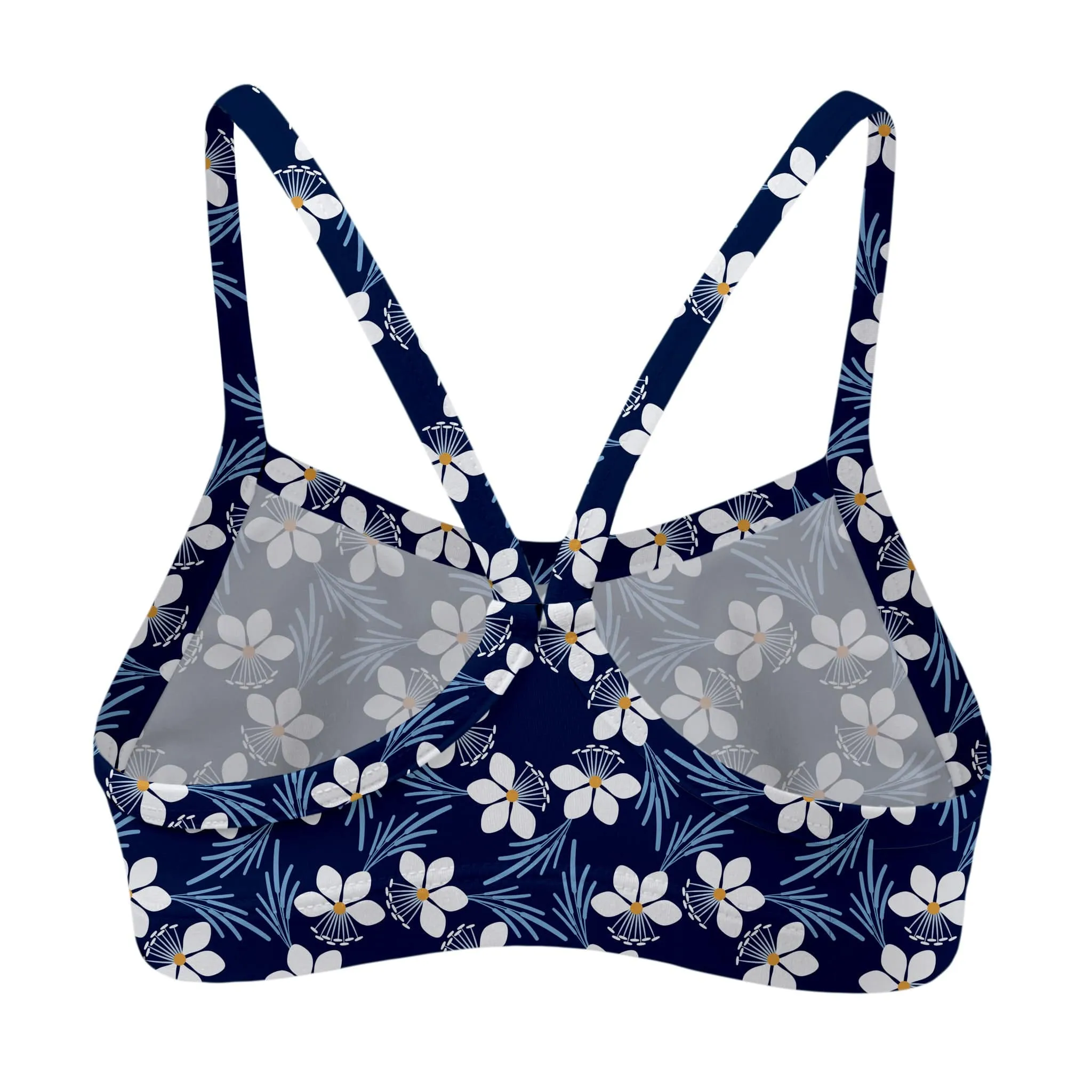 Navy Beeblossom Bikini Top