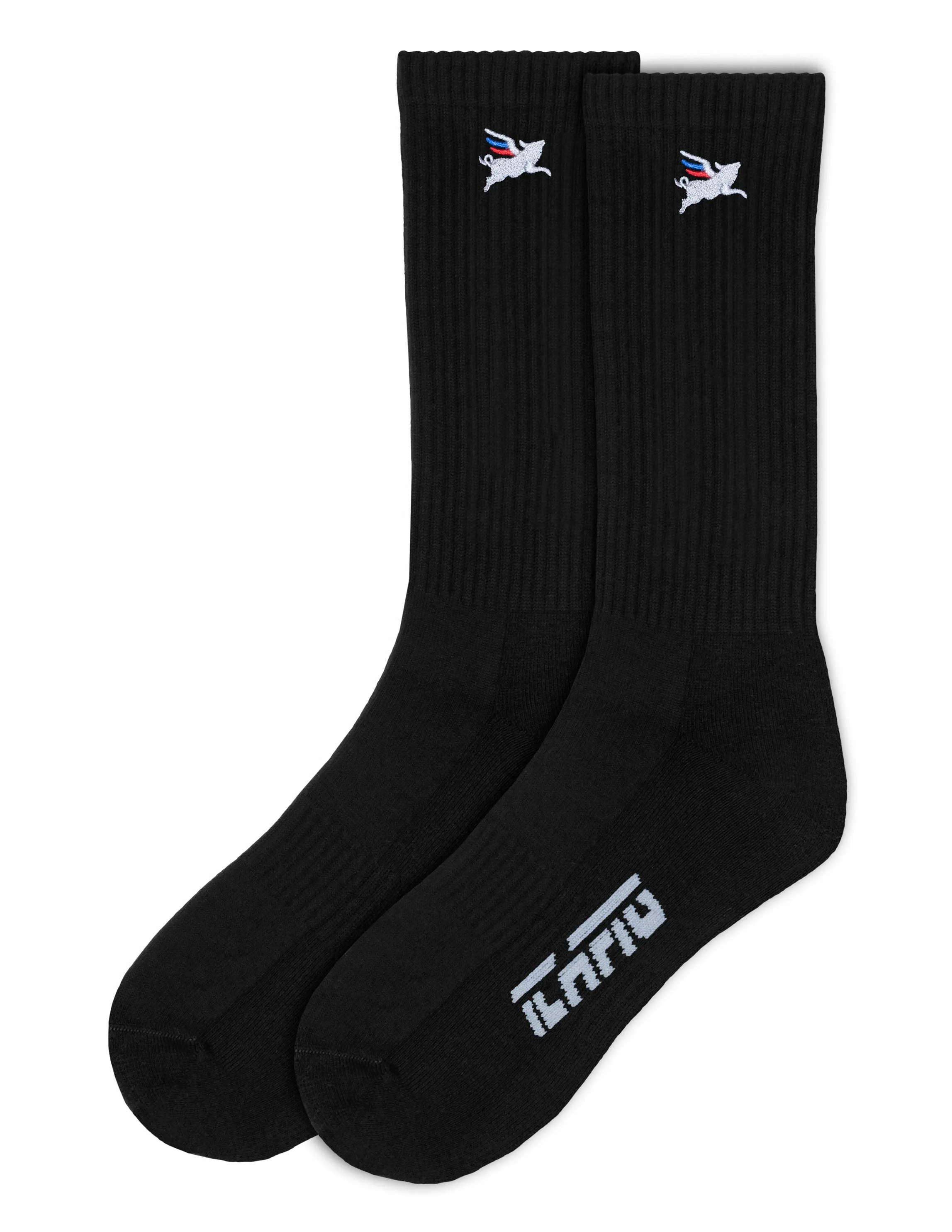 Pigasus Embroidery Socks - Black