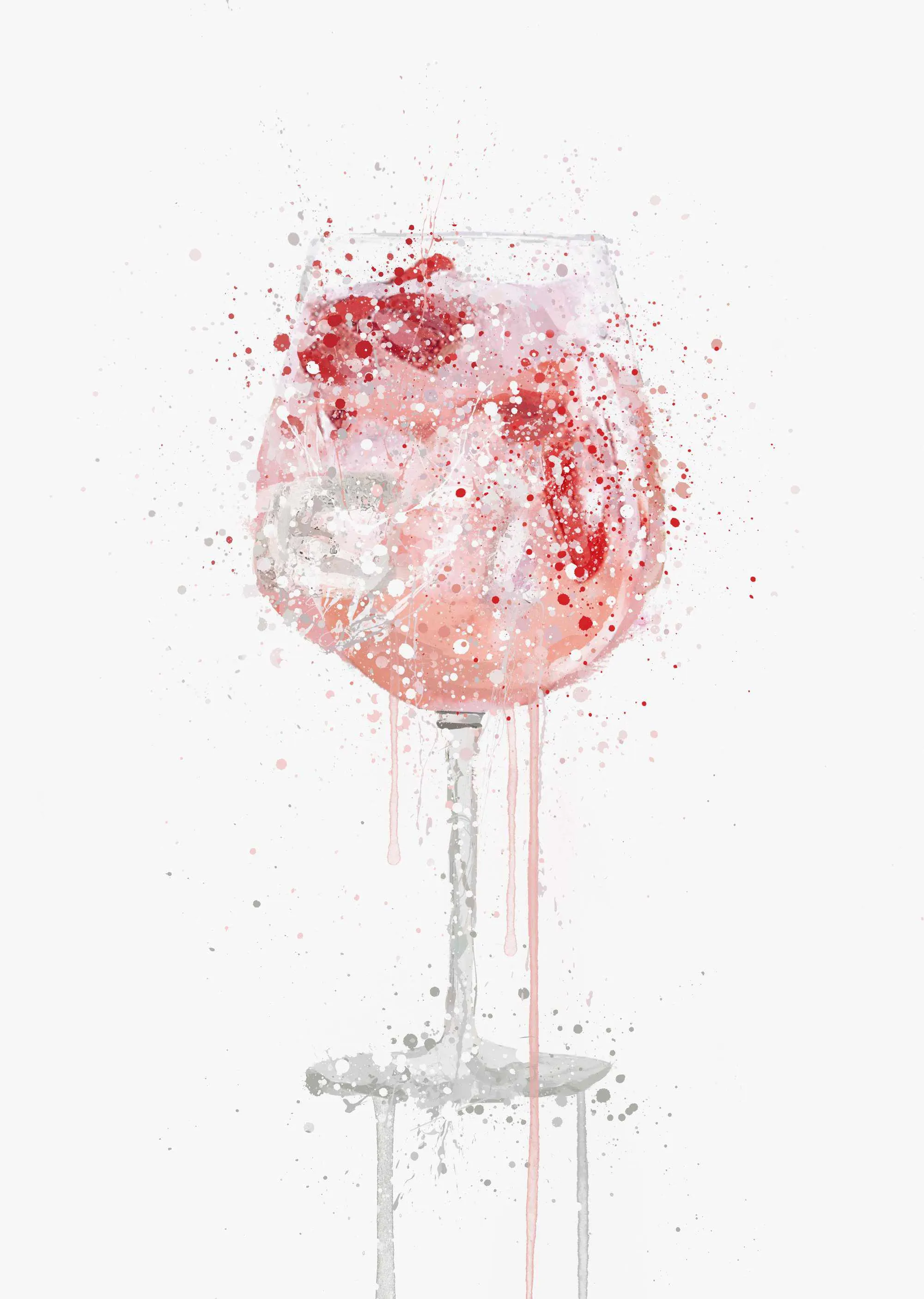 Pink Gin and Tonic 'Goblet' Wall Art Print