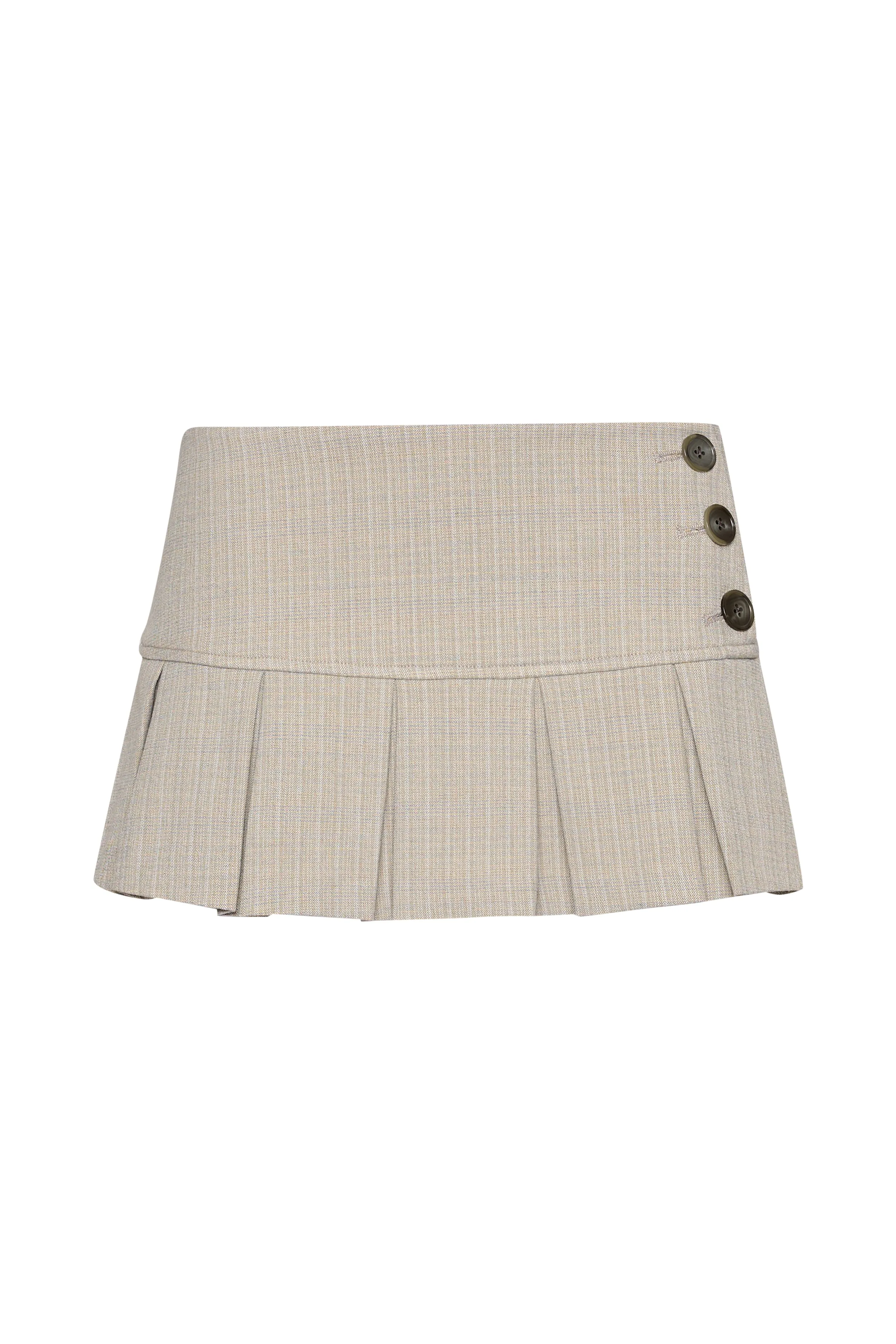 Pleated Micro Mini Skirt