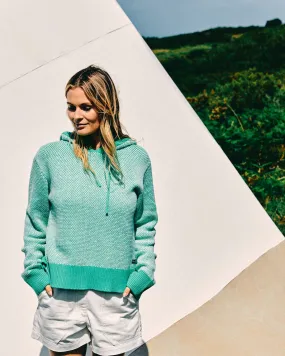 Poppy - Womens Knitted Pop Hoodie - Green