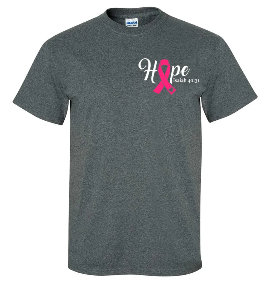 "I Choose Pink" - Breast Cancer Tee dark Heather Gray