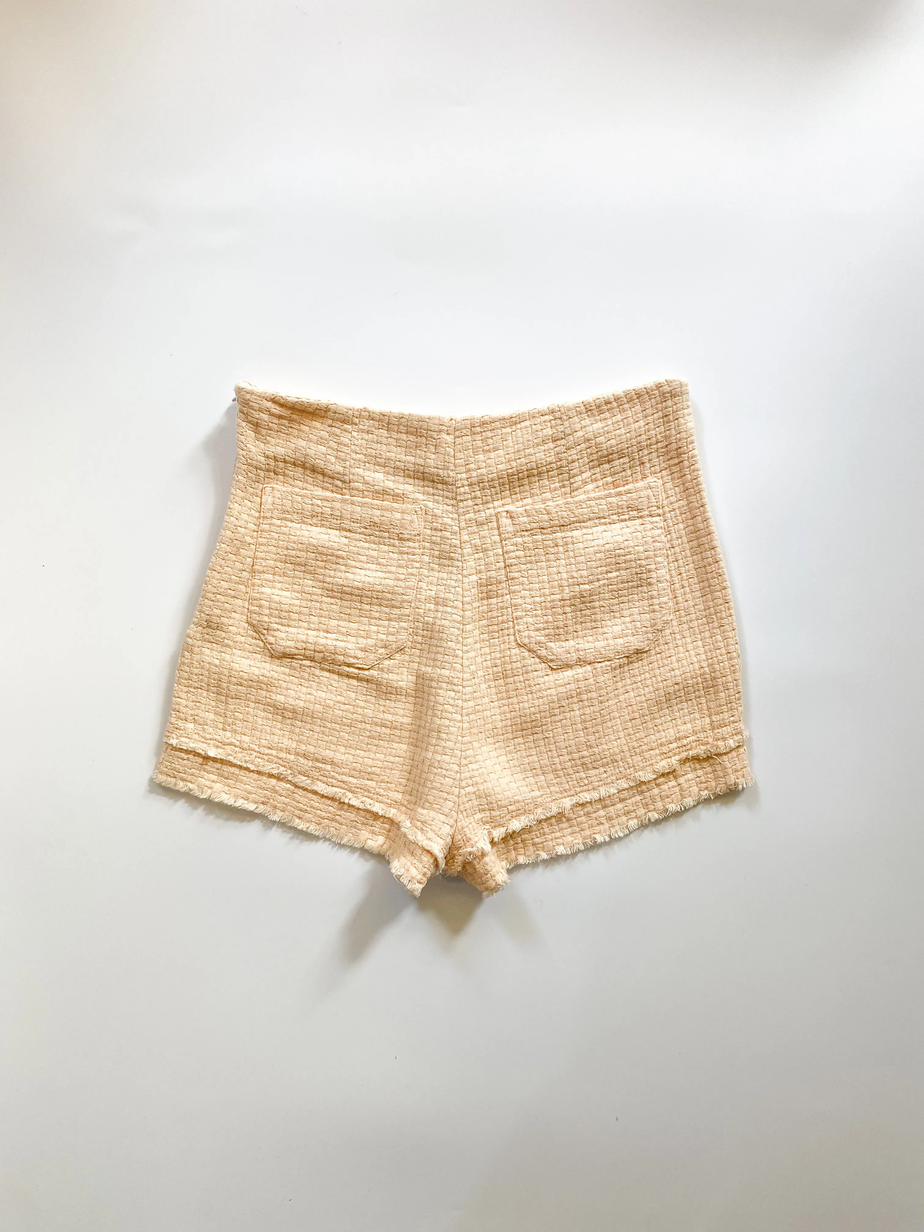 Raw Edge Tweed Shorts