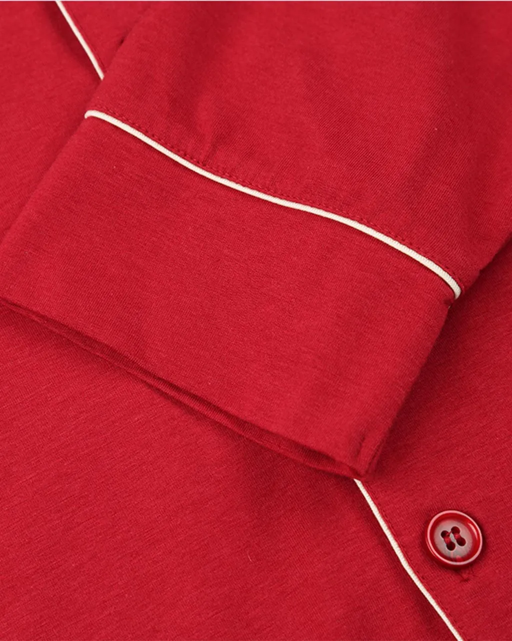 Red Bamboo and Organic Cotton Button Mens Pyjamas