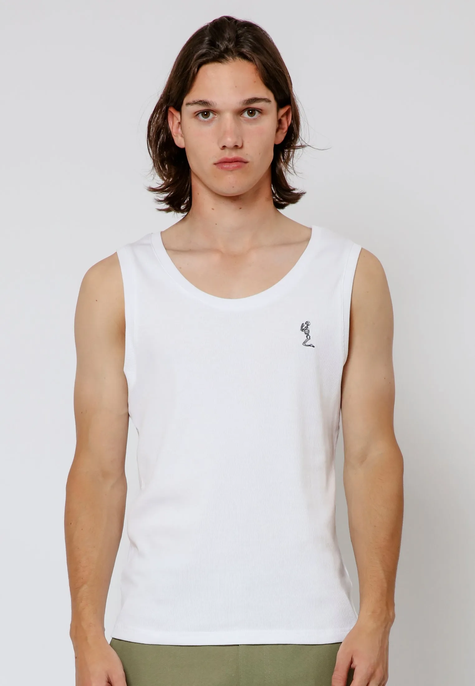 RIBBED VEST WHITE