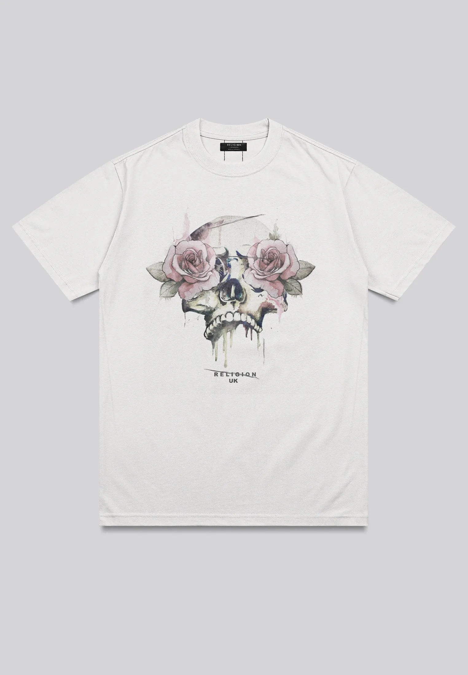 ROSES SKULL T-SHIRT OFF WHITE