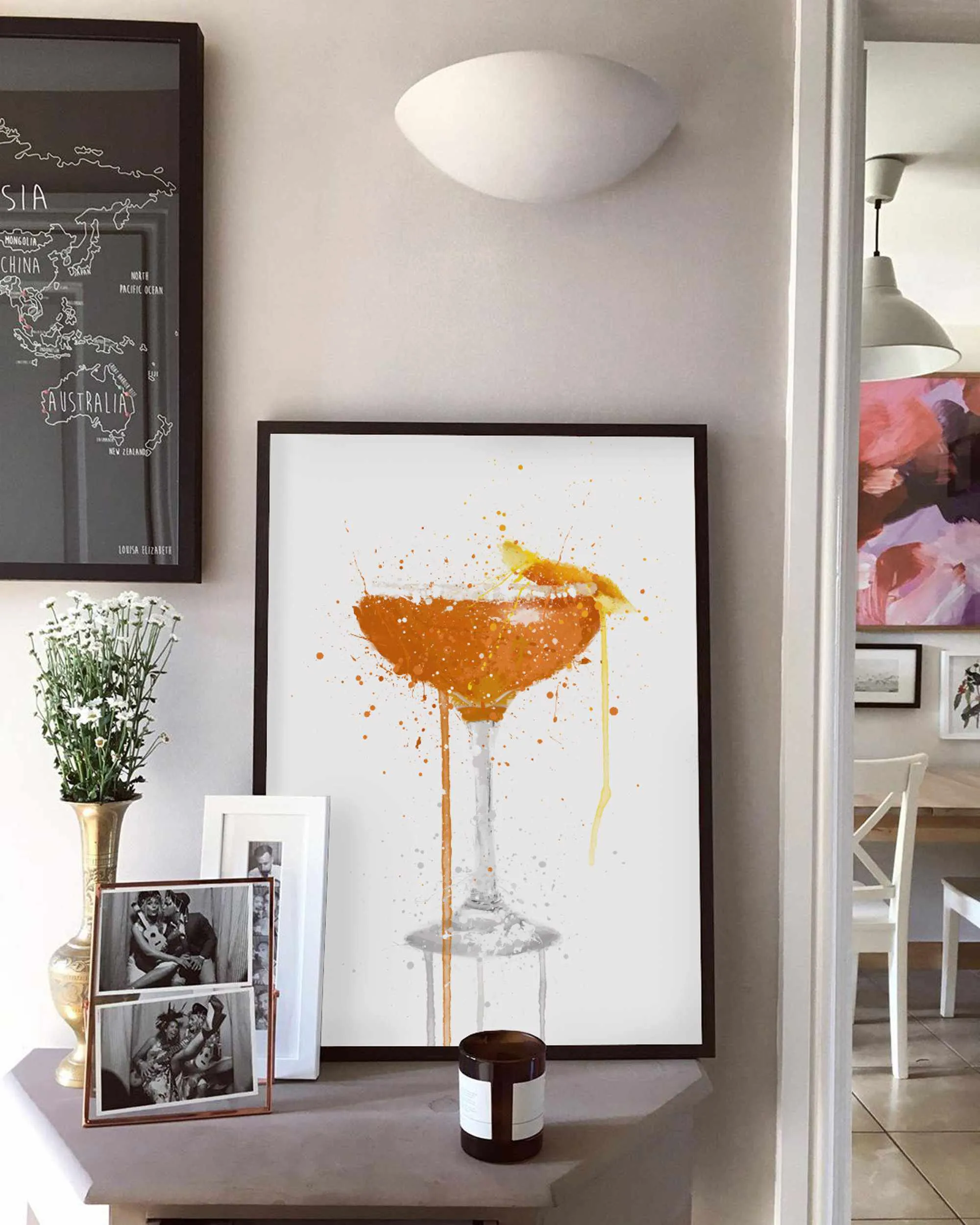 Side Car Cocktail Wall Art Print