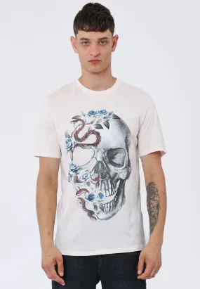 SKULL OF SNAKE T-SHIRT SOFT PINK